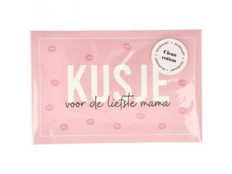 Geurkaart kusje voor de liefste mama