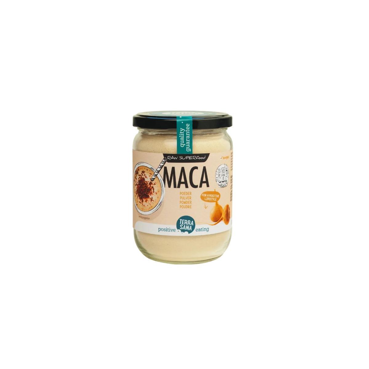 Raw maca high energy poeder in glas