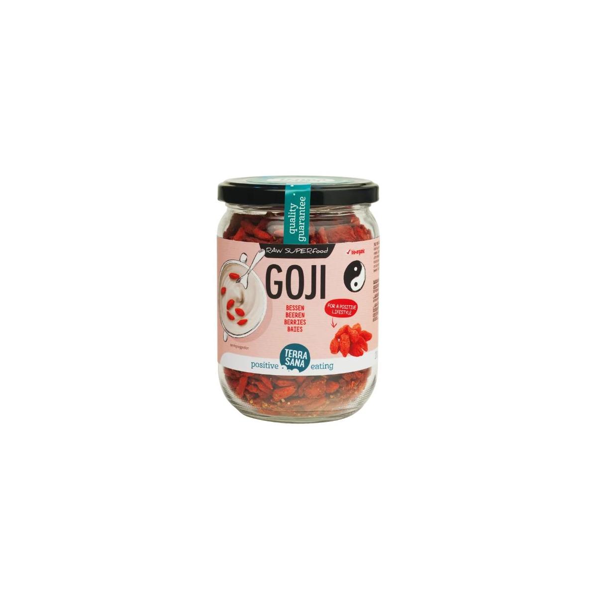 Raw goji bessen in glas