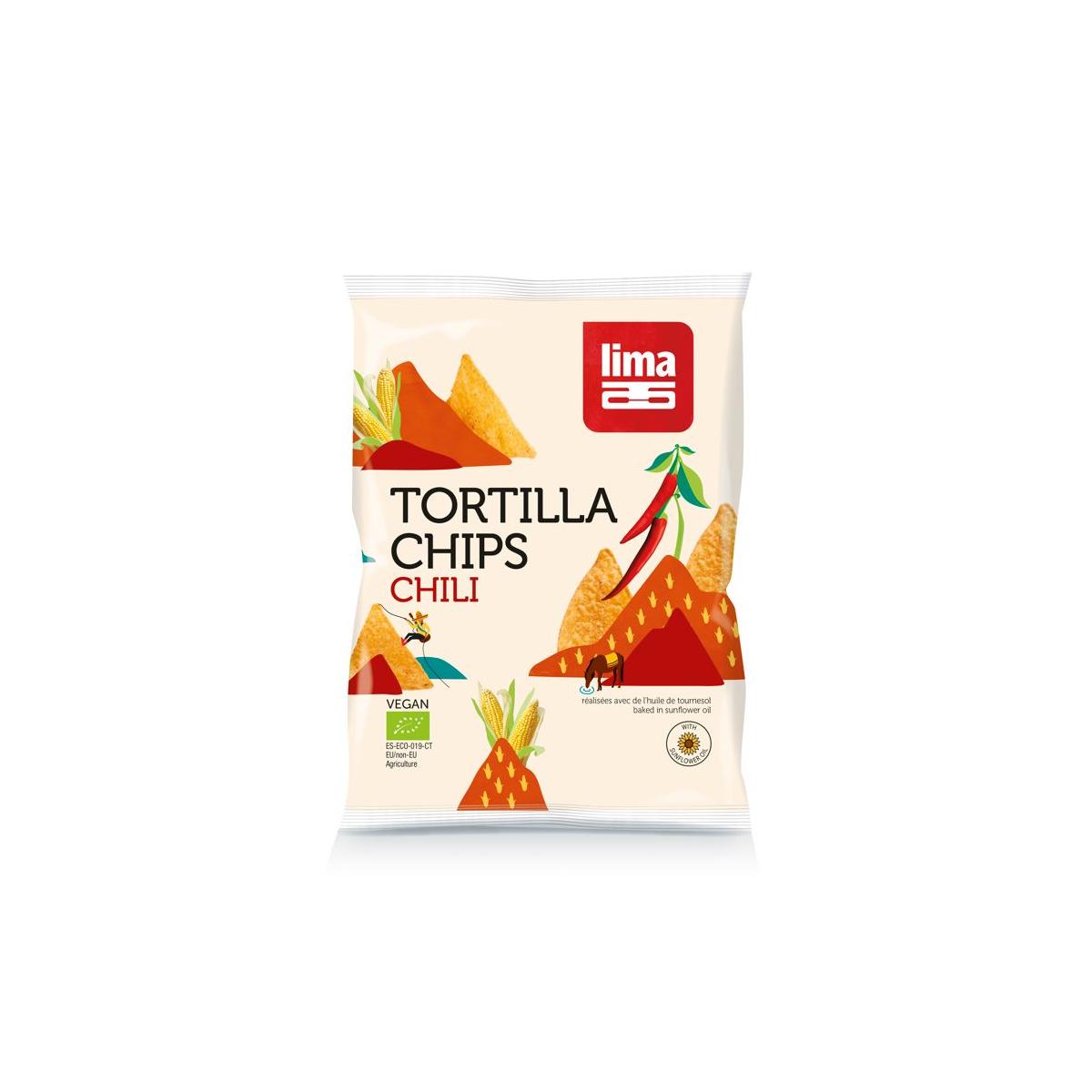 Tortilla chips chili bio