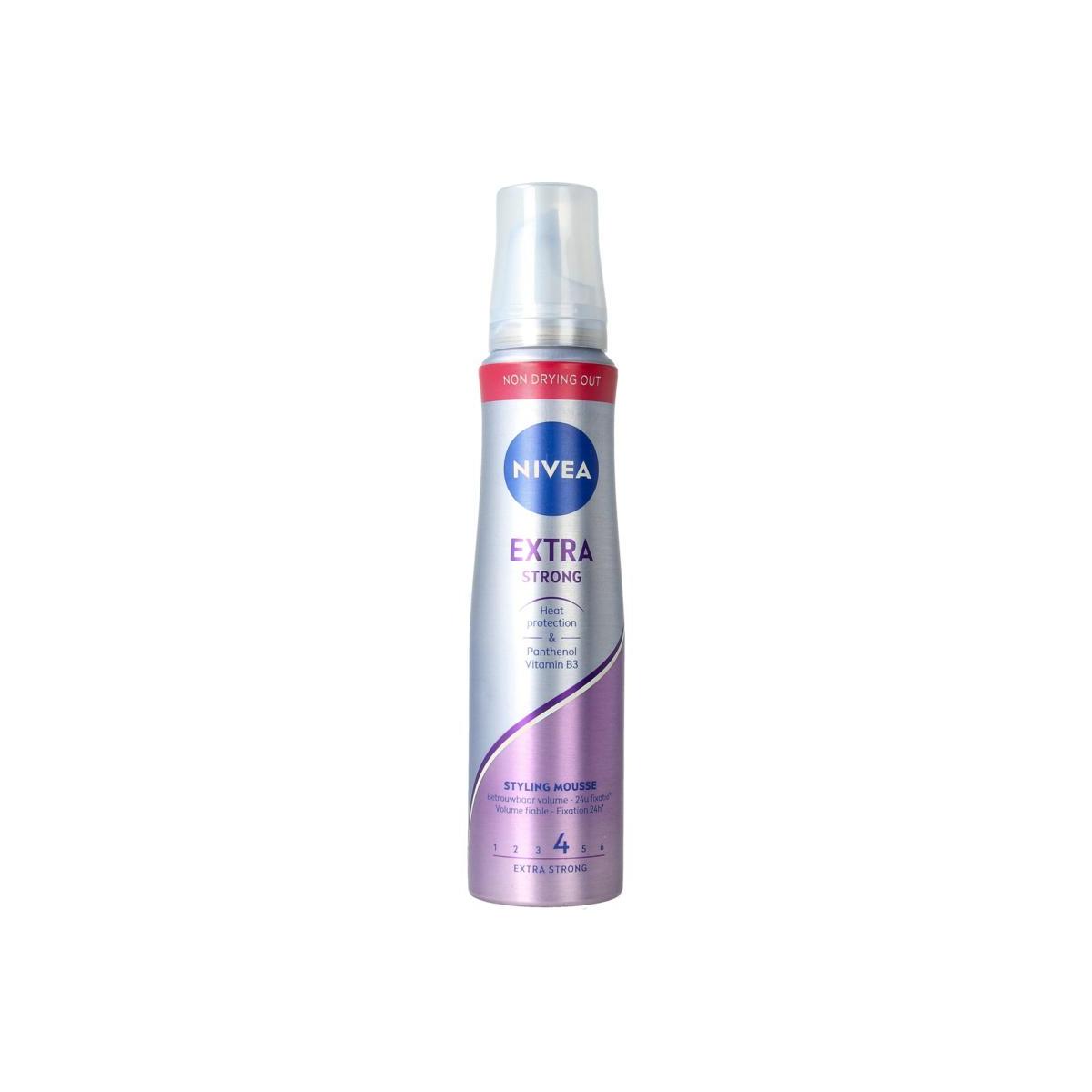 Hair care styling mousse extra sterk