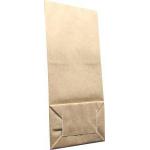 Bruine zak nummer 1 gevoerd