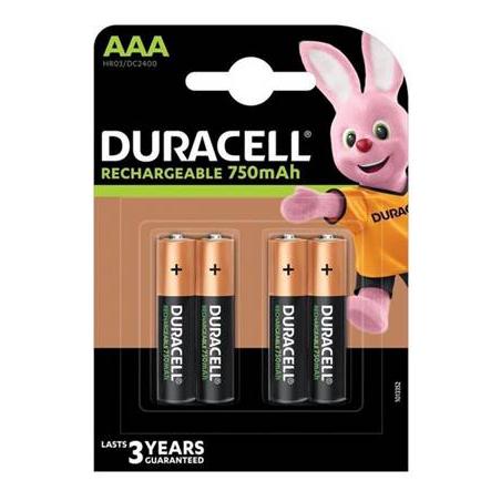 Duracell rechargeable aaa 750mah