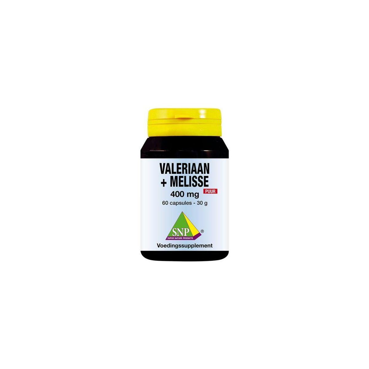 Valeriaan melisse 400 mg puur