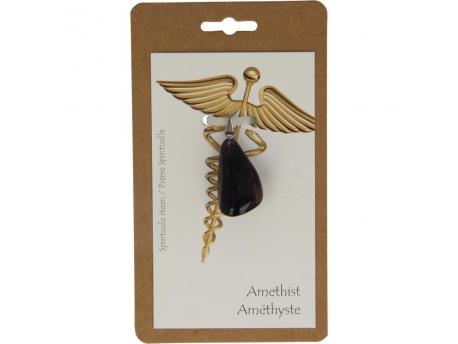 Hanger gezondheidssteen amethyst donker