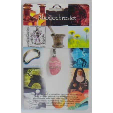 Hanger gezondheidssteen rhodochrosiet