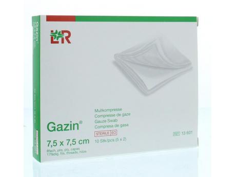 Gazin gaaskompres 7.5 x 7.5 steriel