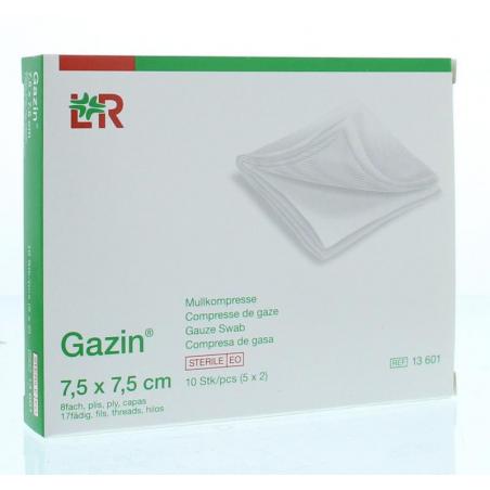 Gazin gaaskompres 7.5 x 7.5 steriel