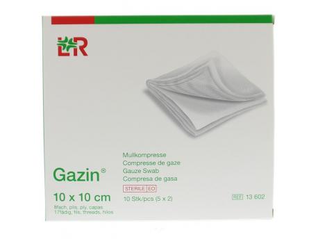 Gazin gaaskompres 10 x 10 steriel