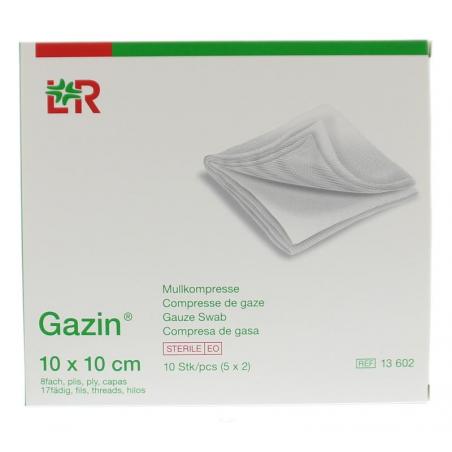 Gazin gaaskompres 10 x 10 steriel