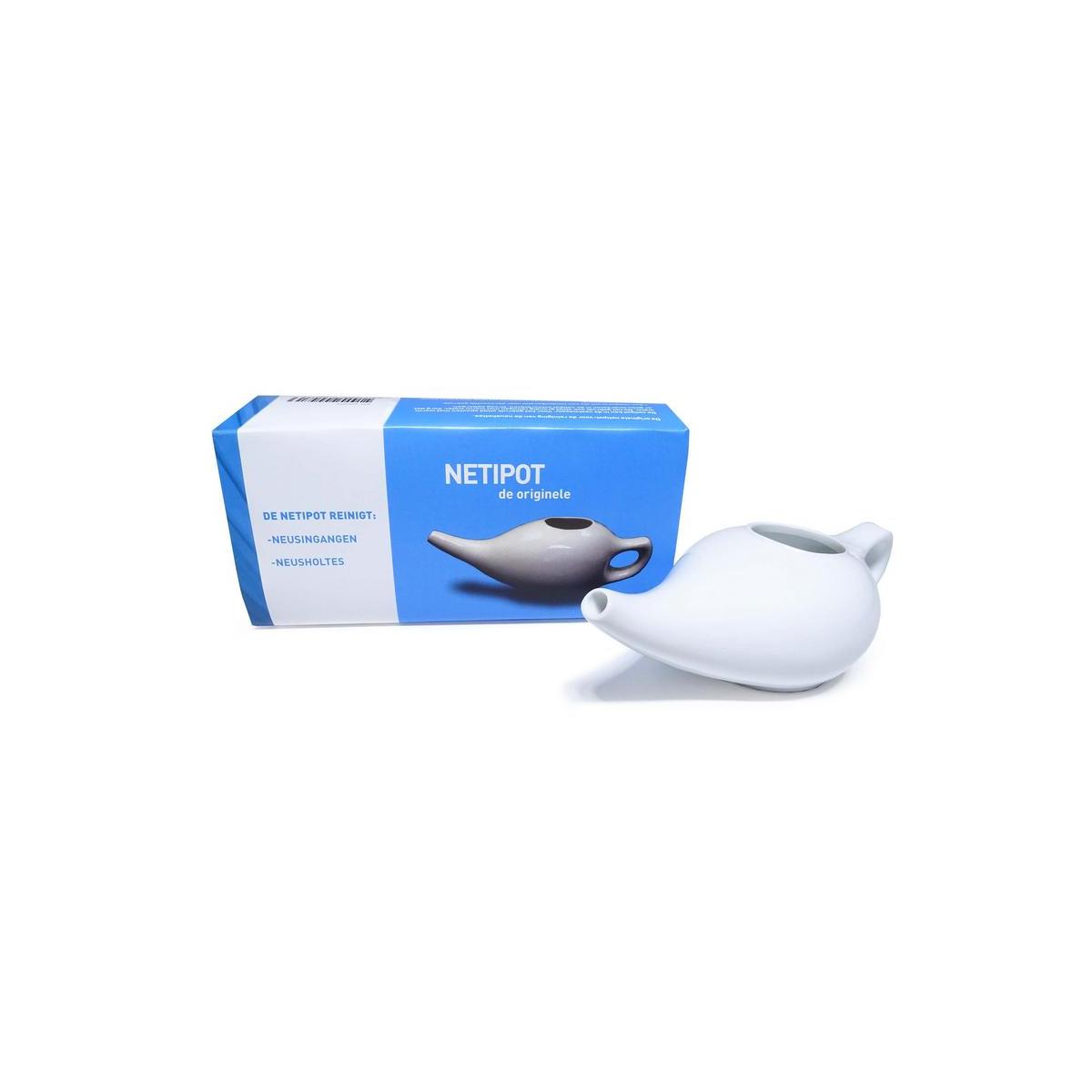 Neti pot aardewerk wit