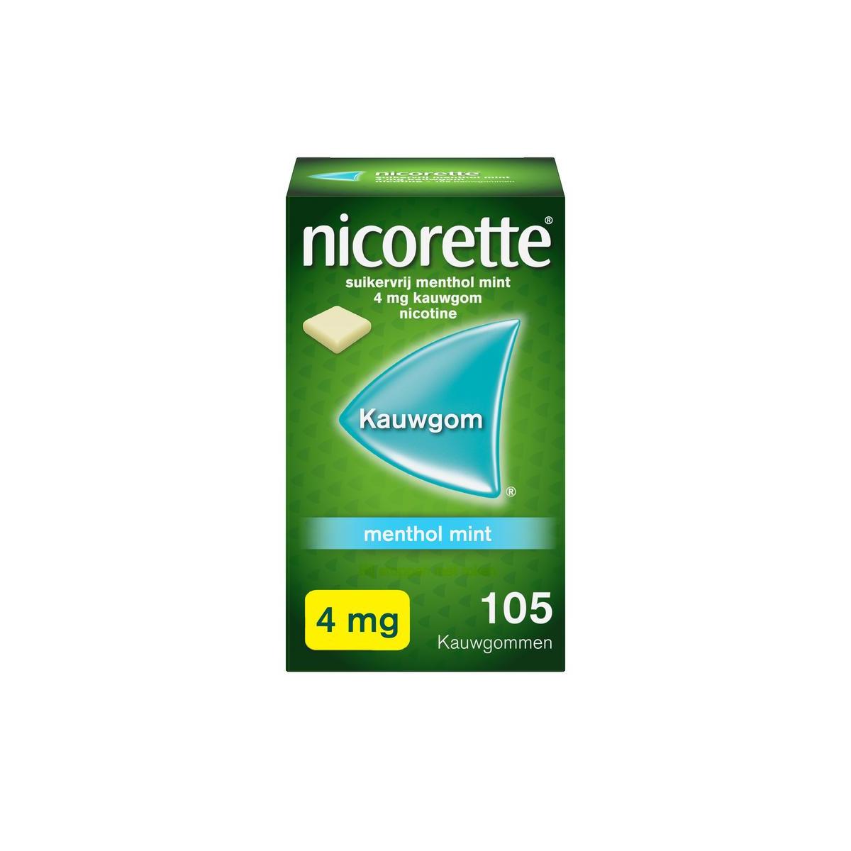 Nicorette kauwgom 4mg menthol mint