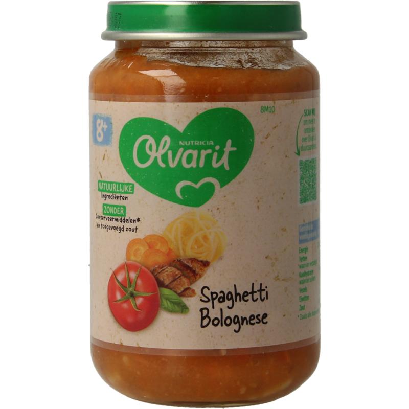 Olvarit Spaghetti bolognese 8M10 200g