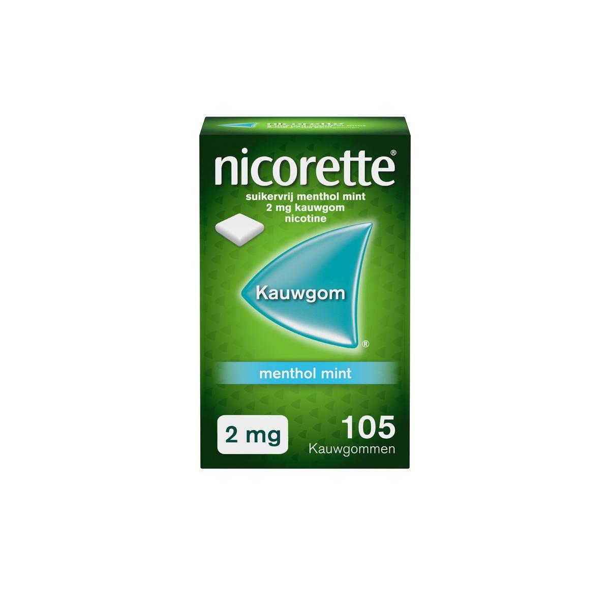 Nicorette Kauwgom 2 mg mint 105st