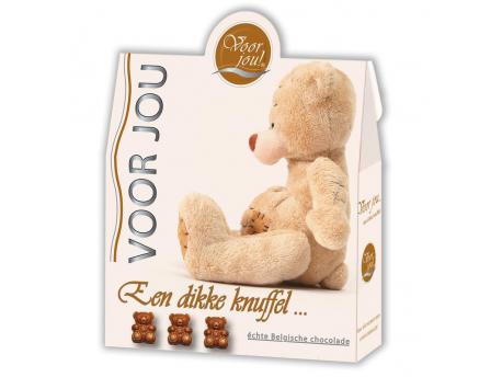 Chocolade beertjes dikke knuffel