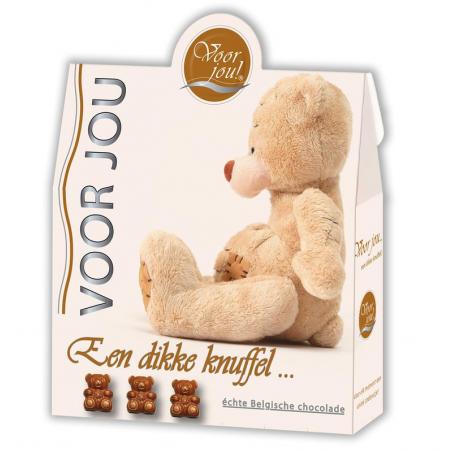 Chocolade beertjes dikke knuffel