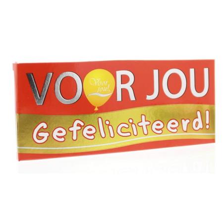 Wensreep melkchocolade voor jou! gefeliciteerd