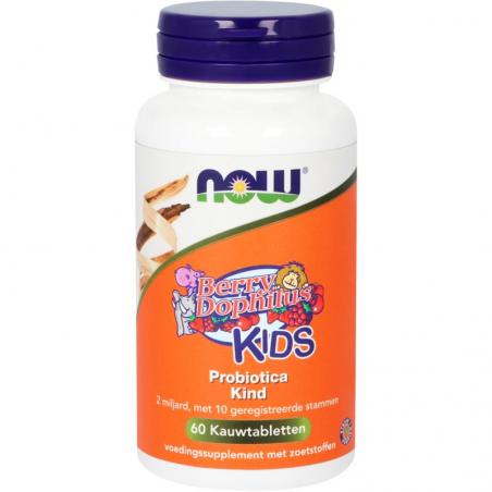 NOW Berry dophilus probiotica kids 60kt