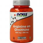NOW Arginine en Ornithine 500/250
