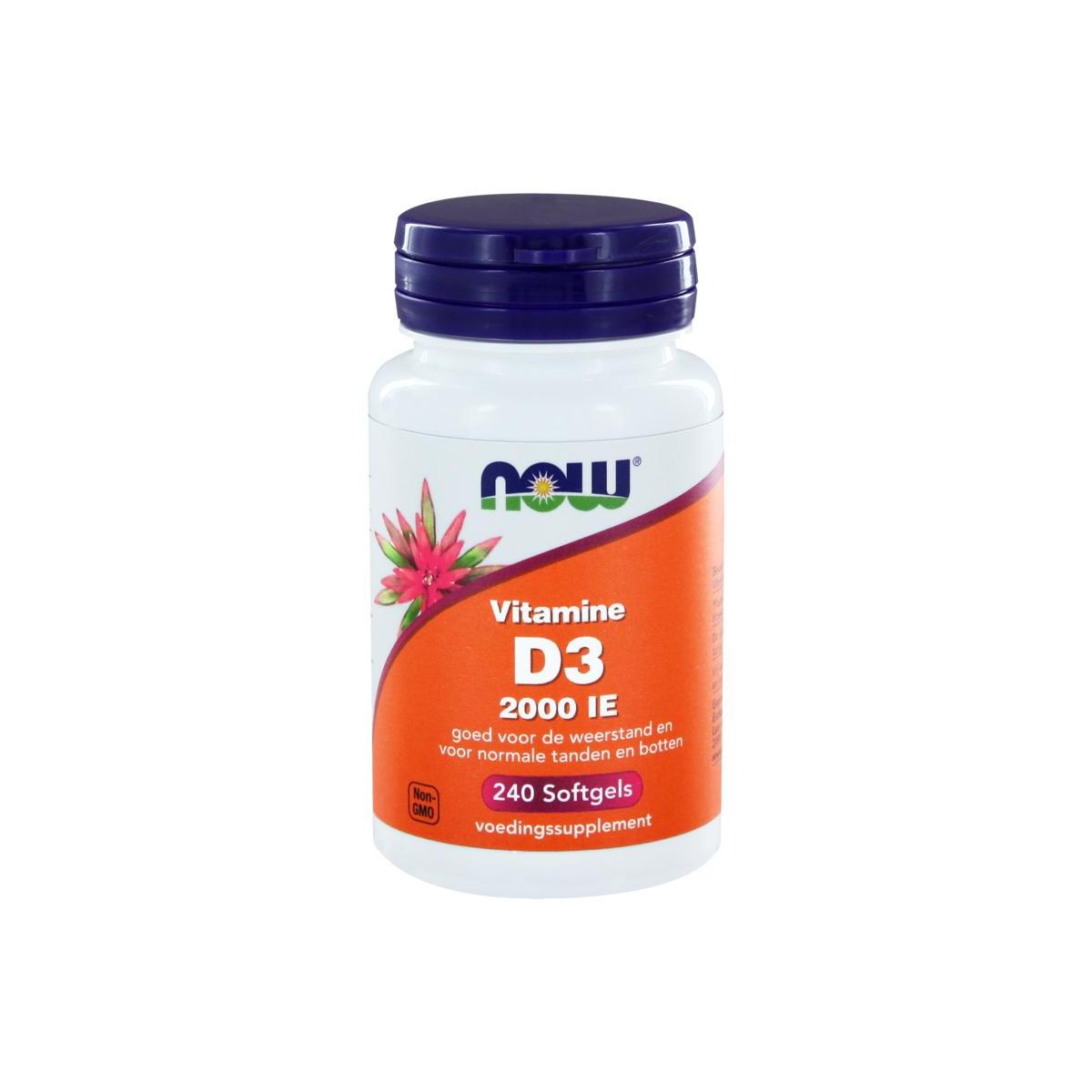 NOW Vitamine D3 2000IE 240 softgels