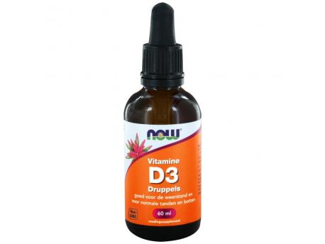 NOW Vitamine D3 Druppels 60ml