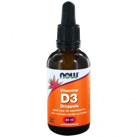 NOW Vitamine D3 Druppels 60ml