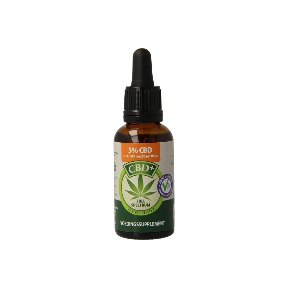 Jacob Hooy CBD plus olie 5% 30ml