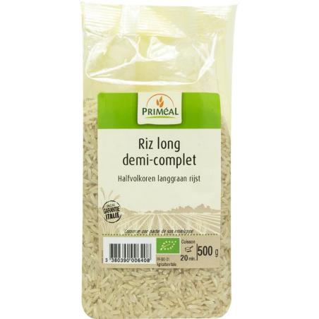 Primeal Half whole grain long grain rice 500g