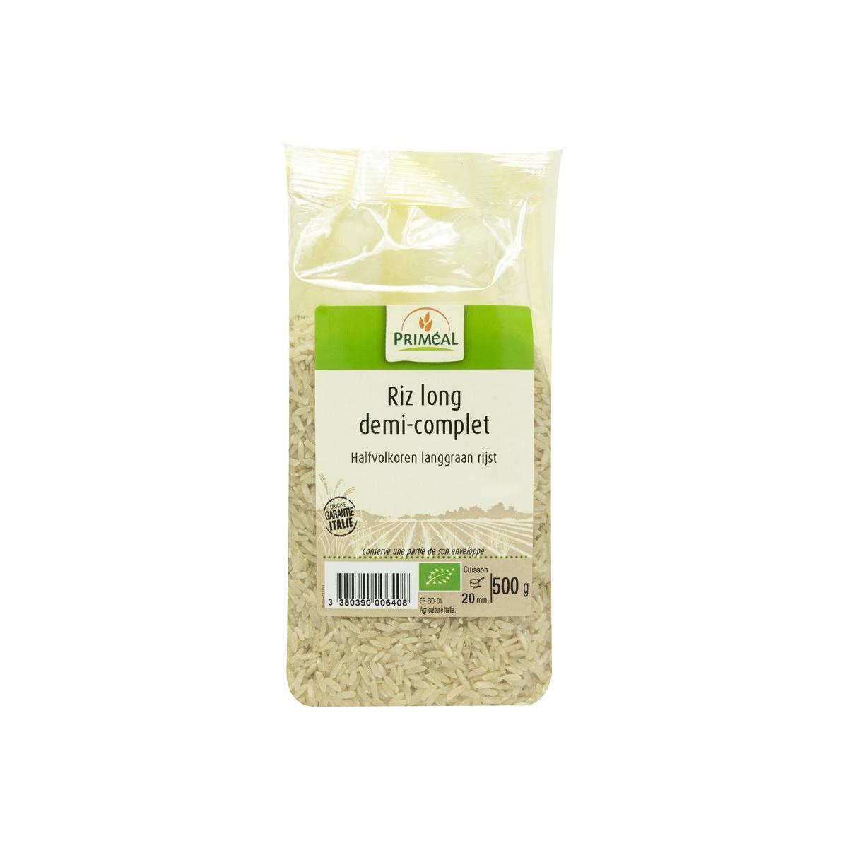 Primeal Half whole grain long grain rice 500g