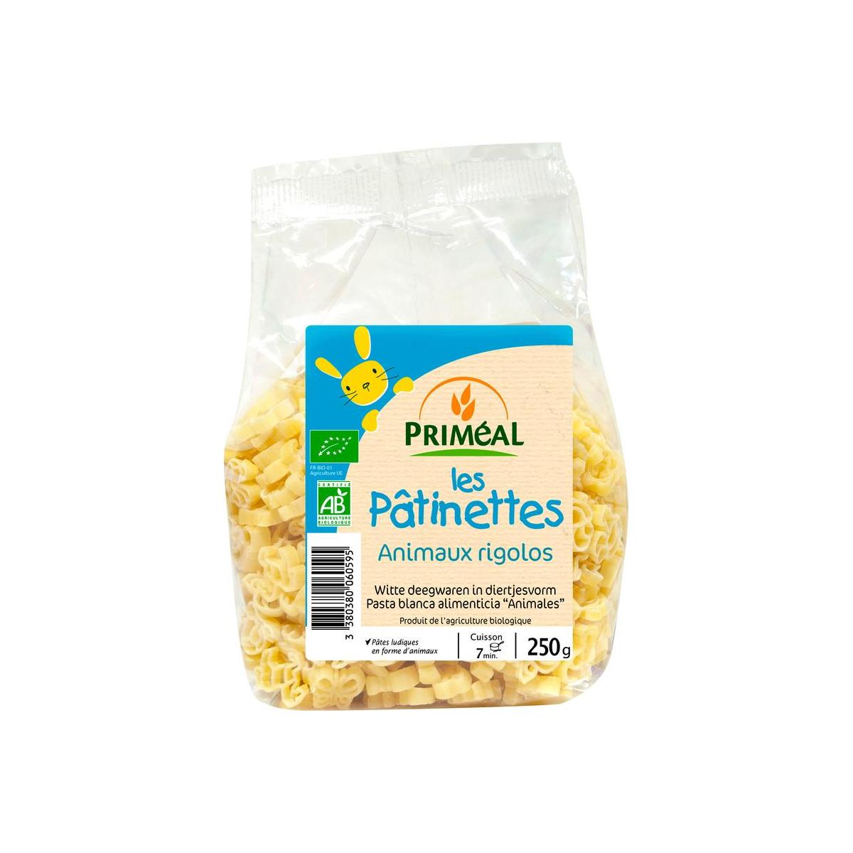 Primeal White pasta animal form 250g