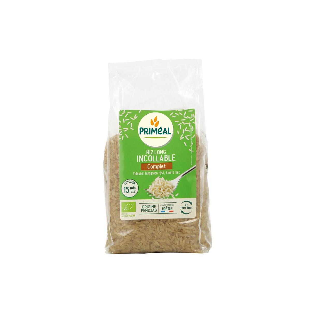 Primeal whole grain long grain rice pre-cooked 500g