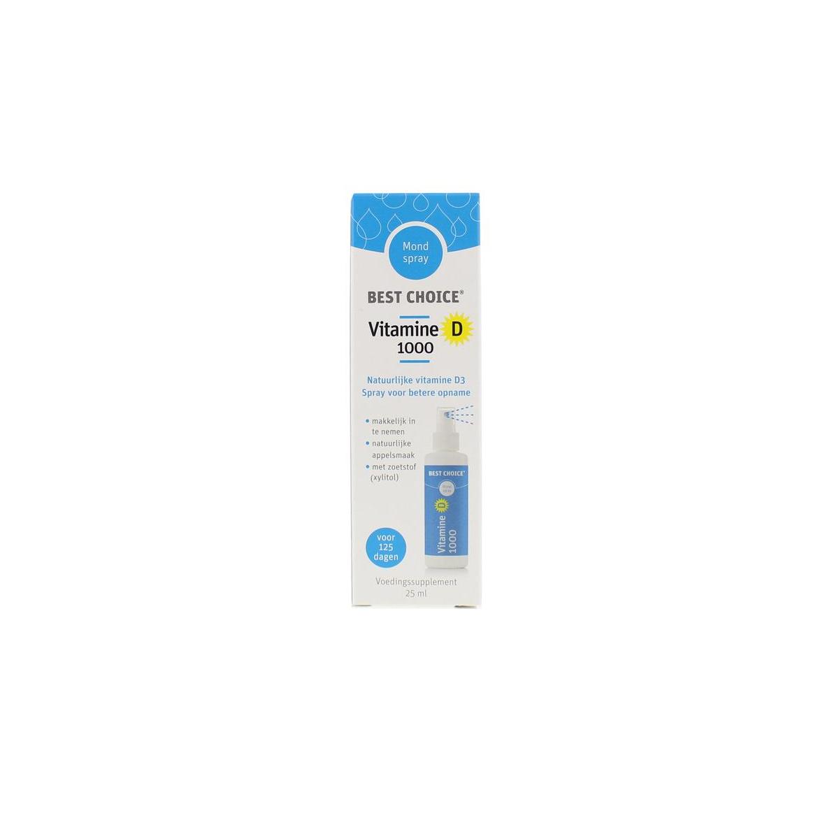 Best Choice vitamine D 1000 Spray 25ml